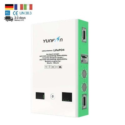 48V Baterai Lithium Ion yang dipasang di dinding dapat diisi ulang semua dalam satu sistem 5120kWh Pure Sinus Wave