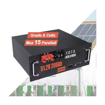 Baterai LiFePo4 tipe Rack Mounted Baterai 51.2V 200Ah Baterai isi ulang IP55