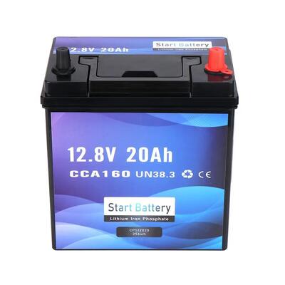 kualitas Baterai Starter LiFePO4 12V 20Ah 4000+ Siklus Bluetooth Marine Mobil RV Lithium Cranking Battery Dengan Smart BMS pabrik