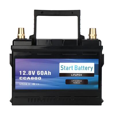kualitas 12V 60Ah LiFePO4 Baterai 800CCA Bluetooth Mobil Laut Audio RV Solar Lithium Ringan Memulai Dan Baterai Siklus Dalam Dengan Smart BMS pabrik