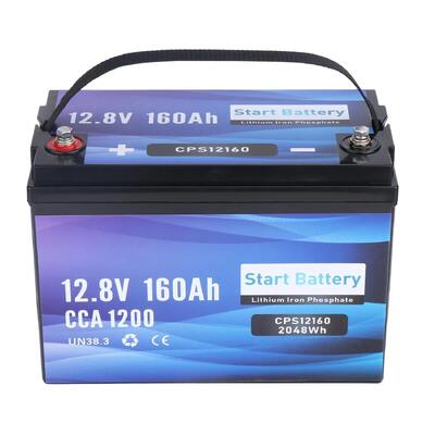 kualitas Baterai LiFePO4 12V 160Ah 1200CCA Bluetooth 2048Wh Kapasitas Mega Solar Dan Baterai Lithium Siklus Dalam Untuk Sistem Off-Grid Kelautan Dan Cadangan pabrik