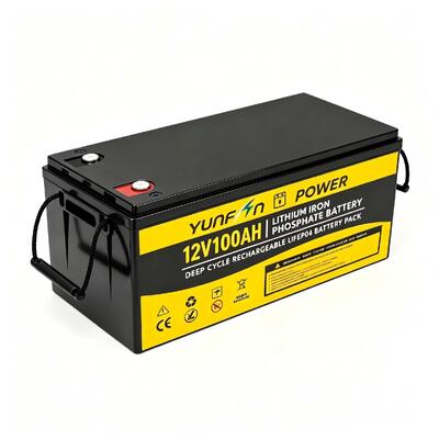 kualitas Yunfan Pabrik Langsung 12.8V 100Ah Baterai Lithium Besi Fosfat 5000 Siklus Baterai Daya Cadangan UPS Layanan Kustom OEM ODM pabrik