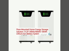 Solusi penyimpanan energi rumah yang dipasang di lantai: 51.2V 300Ah/400Ah 15KWh Sistem baterai lithium-ion