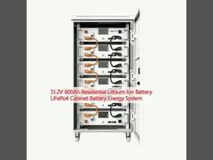 51.2V 600Ah Baterai Lithium Ion Residential LiFePo4 Kabinet Baterai Sistem Energi