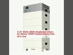 51.2V 300Ah 400Ah Baterai Lithium Ion Residential 15KWH Baterai yang ditumpuk All In One