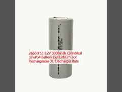 26650FS3 3.2V 3000mah Silinder LiFePo4 Baterai Sel Lithium Ion Pengisian ulang 3C